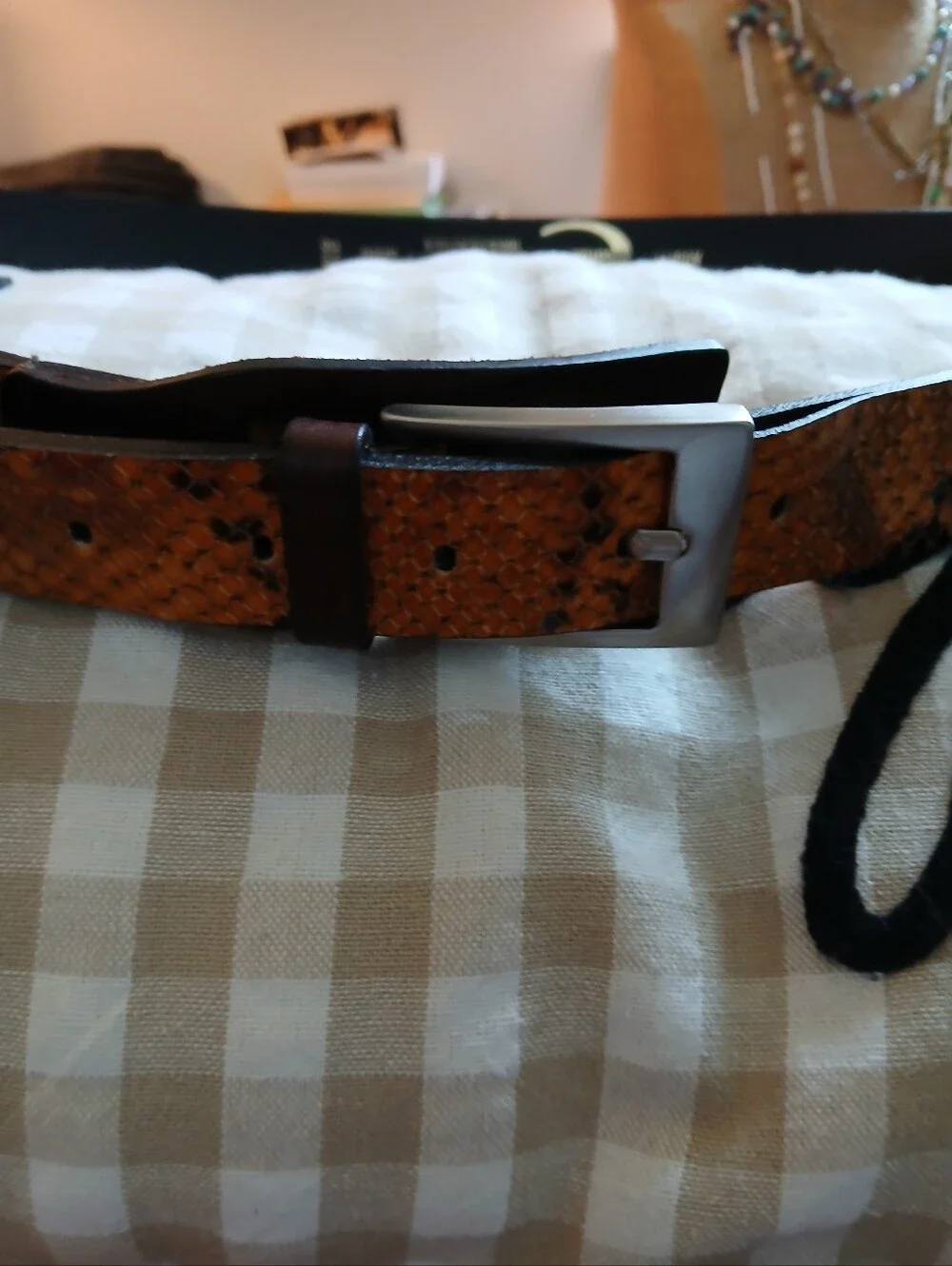 Just Cavalli Snake Print Leather Belt Made In Italy NWOT Suze 95/110